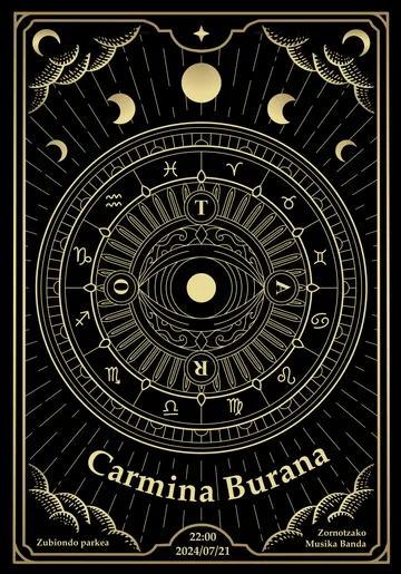 Carmina Burana kontzertuko azala